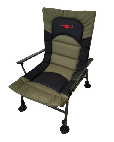 кресло /MIFINE/ карповое,с подлокотниками,регулируемой спинкой,телескопические ножки 40*60*60 см 55065