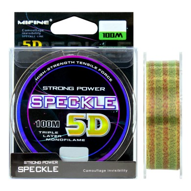леска /MIFINE/ SPECKLE 5D (100м) 0,18мм 8.63кг GL18